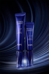 ProtoClinical k-beauty dark blue beauty graphic with a lighter blue center.