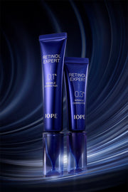ProtoClinical k-beauty dark blue beauty graphic with a lighter blue center.