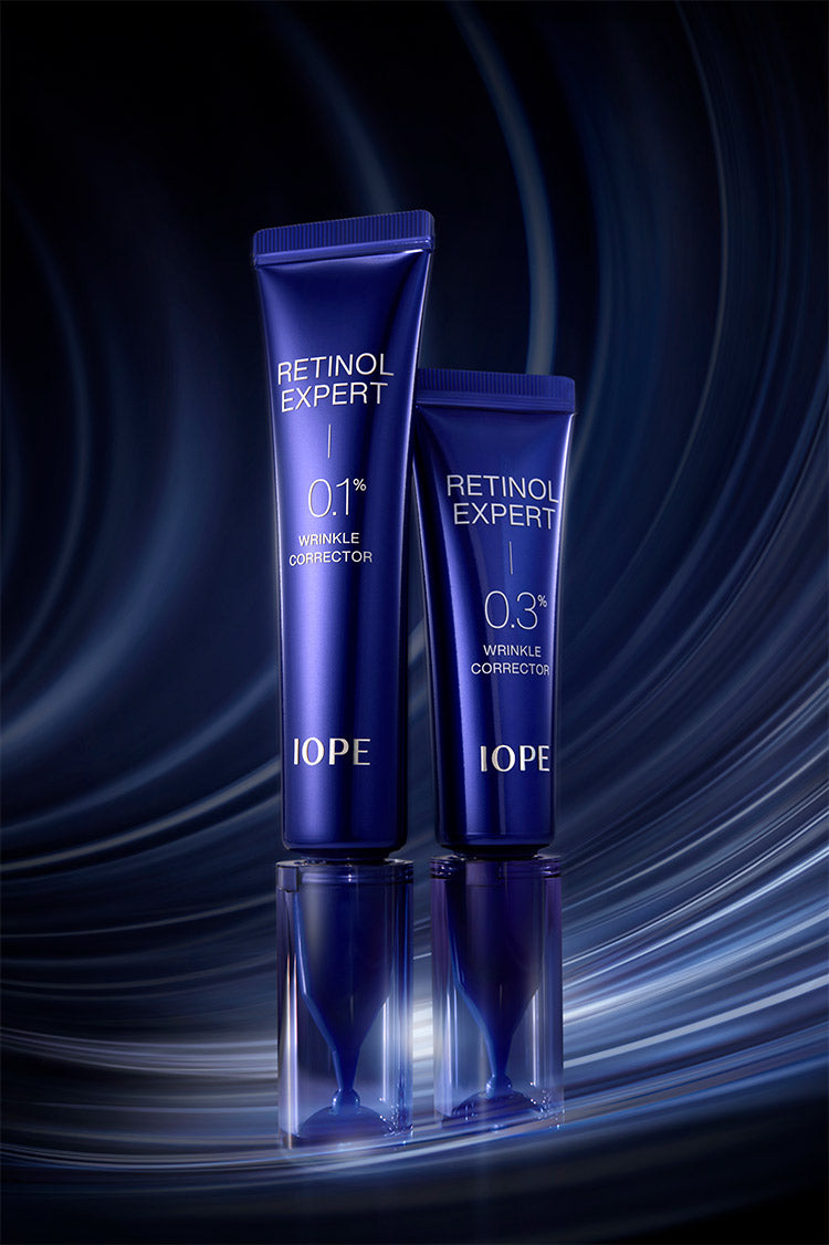 ProtoClinical k-beauty dark blue beauty graphic with a lighter blue center.
