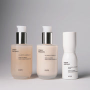 ProtoClinical k-beauty IOPE Stem III Signature Set single beige skincare set box centered on a soft neutral background