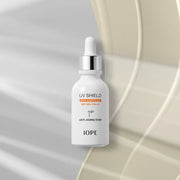ProtoClinical k-beauty IOPE UV shield Sun Ampoule SPF50+ PA+++ 40ml single sun ampoule package shown on a light background