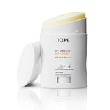 ProtoClinical k-beauty IOPE UV Shield Sunstick SPF50+ PA++++ 20g paired light-toned sunstick products on a clean white background
