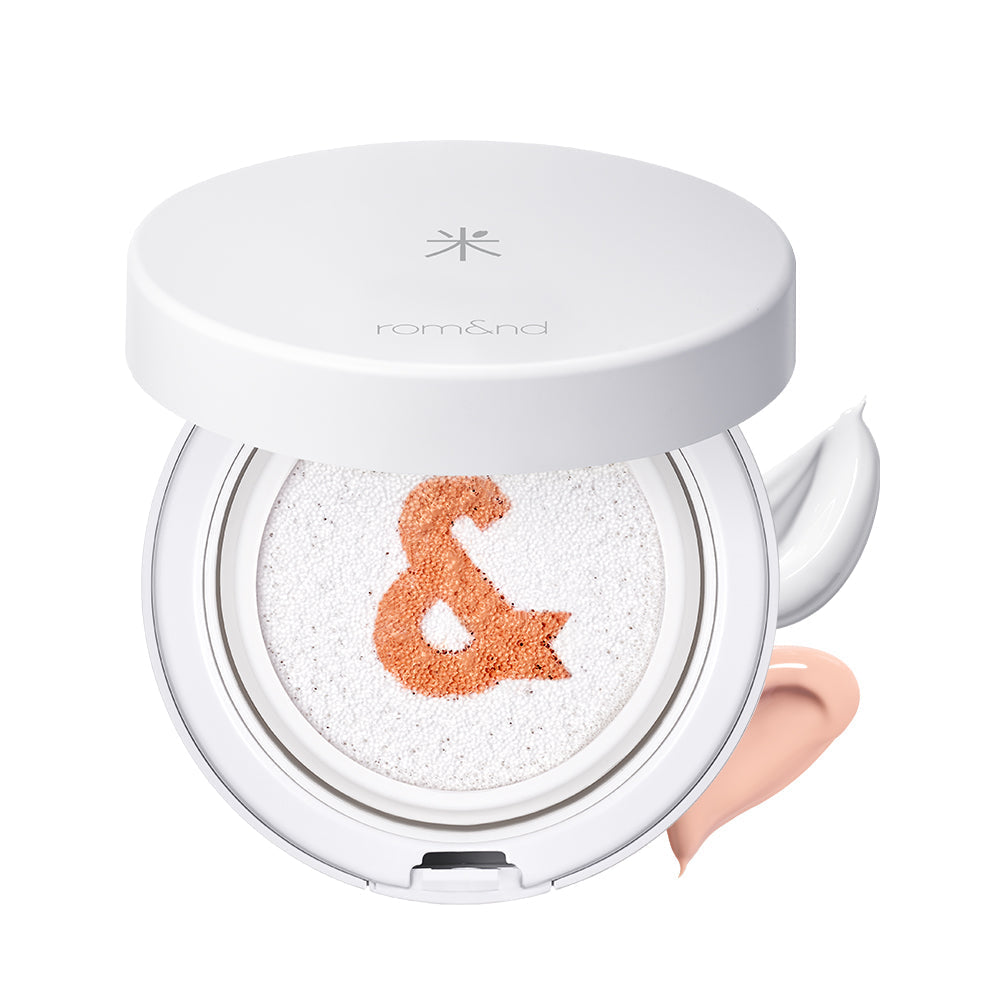 ProtoClinical k-beauty rom&nd Back Me Tone Up Sun Cushion 11g/SPF50+PA++++ single sun cushion compact in a product shot on a clean white background