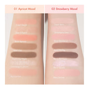 ProtoClinical k-beauty rom&nd Bare Layer Palette 14g/2color swatch image showing multiple palette shades in a grid layout on a clean background