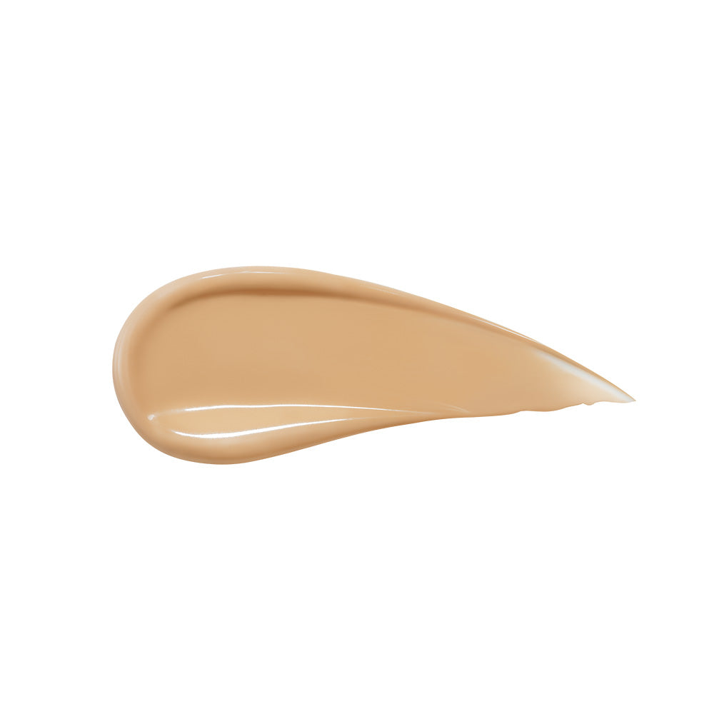 ProtoClinical k-beauty rom&nd Bare Water Cushion 5 Shades single cushion compact lying flat with a warm beige center on a pale blue and white background