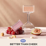 ProtoClinical k-beauty rom&nd BETTER THAN CHEEK single blush compact with muted pink tones centered on a light background.
