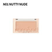 ProtoClinical k-beauty rom&nd BETTER THAN CHEEK single blush compact with soft beige tones centered on a light background