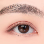 ProtoClinical k-beauty rom&nd BETTER THAN EYES W03 DRY STRAWBERRY single square eyeshadow palette with warm peach and brown tones on a light background