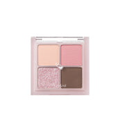 ProtoClinical k-beauty rom&nd BETTER THAN EYES W03 DRY STRAWBERRY single square eyeshadow palette with warm peach and brown tones on a light background