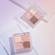 ProtoClinical k-beauty rom&nd BETTER THAN EYES W03 DRY STRAWBERRY single square eyeshadow palette with warm peach and brown tones on a light background