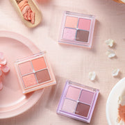 ProtoClinical k-beauty rom&nd BETTER THAN EYES W03 DRY STRAWBERRY single square eyeshadow palette with warm peach and brown tones on a light background