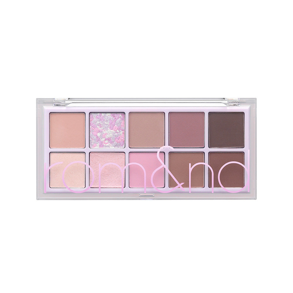 ProtoClinical k-beauty rom&nd BETTER THAN PALETTE #Dreamy lilac garden single eyeshadow palette in a front-facing product shot on a clean white background