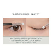 ProtoClinical k-beauty rom&nd HAN ALL EYELASH SERUM 8ml three slim serum tubes side by side on a white background with pale blue accents