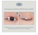 ProtoClinical k-beauty rom&nd HAN ALL EYELASH SERUM 8ml three slim serum tubes side by side on a white background with pale blue accents