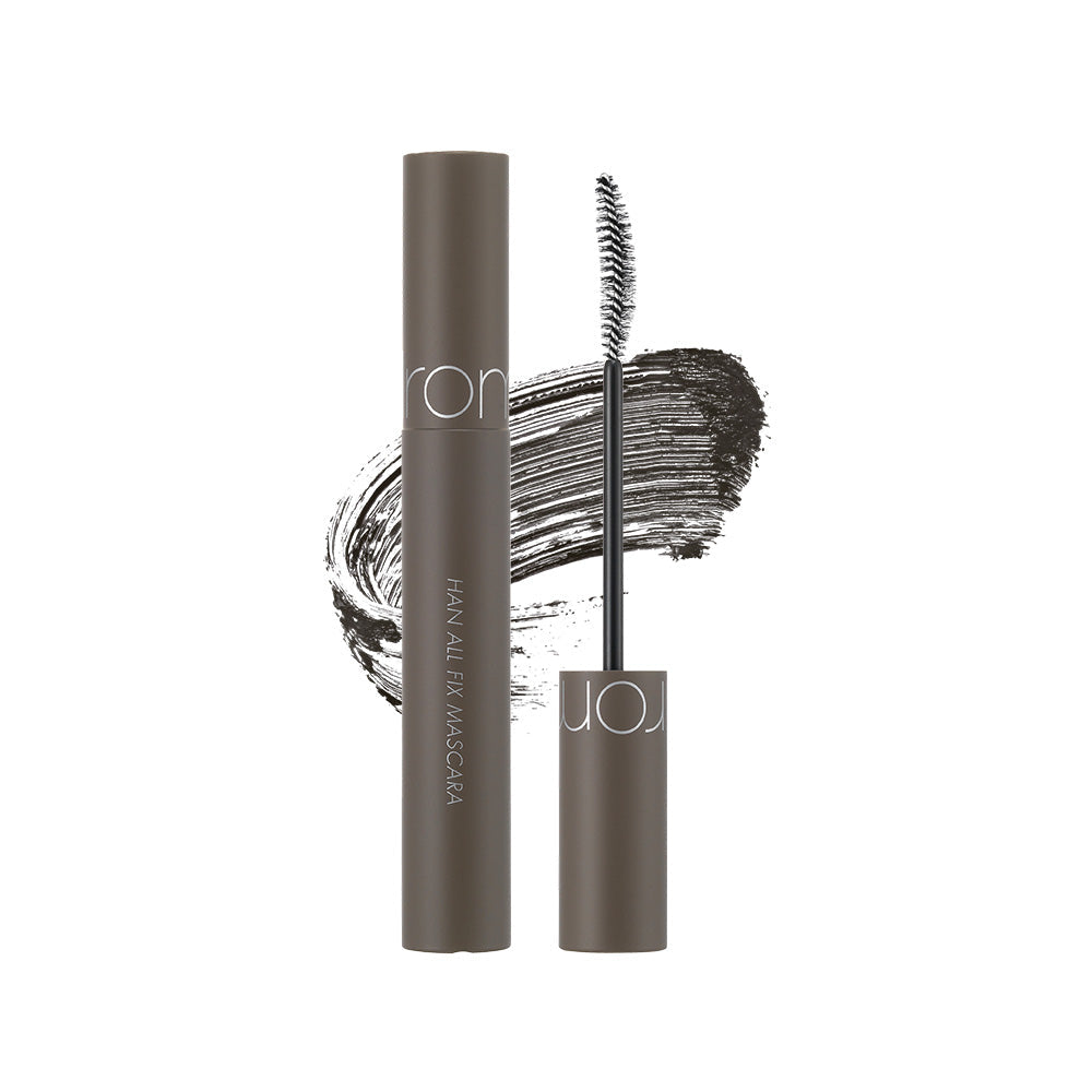 ProtoClinical k-beauty rom&nd HAN ALL FIX MASCARA L03 Long Hazel shade image in a square layout with warm hazel-brown mascara color and clean product-detail styling