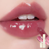 ProtoClinical k-beauty rom&nd JUICY LASTING TINT Milk Grocery Series 28 BARE FIG 29 PAPAYA JAM swatch graphic with multiple lip tint streaks for Bare Fig and Papaya Jam on a clean light background