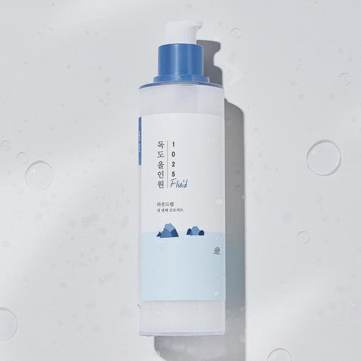 ProtoClinical k-beauty Round Lab For Men 1025 Dokdo All in One Fluid 200ml cool gray product packaging on a light background