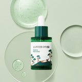 ProtoClinical k-beauty abstract beauty graphic with muted sage tones and a soft taupe center on a pale background.