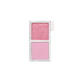 ProtoClinical k-beauty ETUDE My Best Tone Eye 2-Color Refill in a clear rectangular refill case with a glittery bright pink upper pan and a matte light pink lower pan on a white background