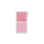 ProtoClinical k-beauty ETUDE My Best Tone Eye 2-Color Refill in a clear rectangular refill case with a glittery bright pink upper pan and a matte light pink lower pan on a white background
