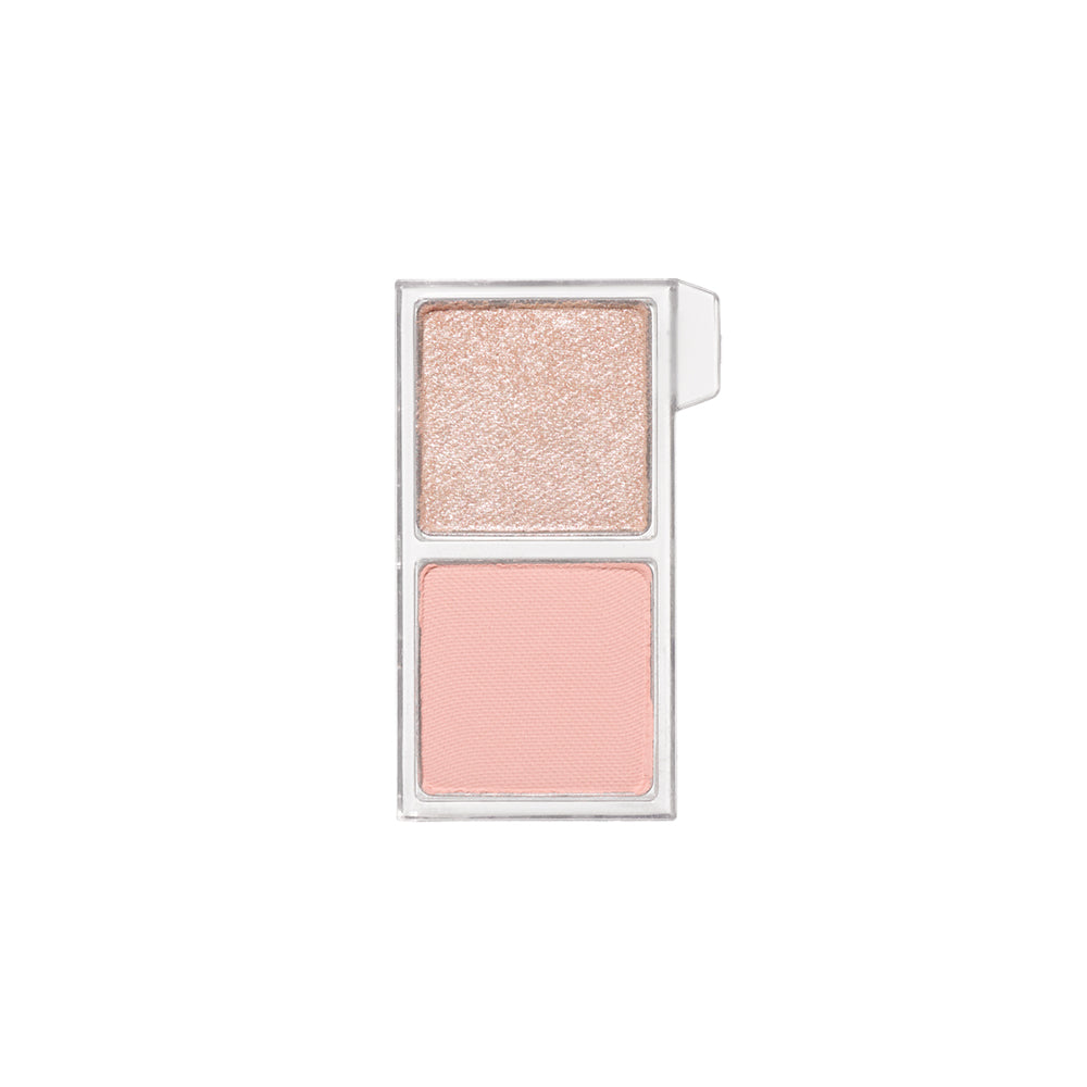 ProtoClinical k-beauty ETUDE My Best Tone Eye 2-Color Refill single soft beige vertical two-color eyeshadow refill case centered on a light blue and white background