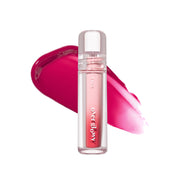ProtoClinical k-beauty ETUDE Over Glowy Tint 3g cherry red lip tint swatch in a soft diamond shape on a pale blue and white background