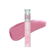 ProtoClinical k-beauty ETUDE Pink Shy Fixing Tint 4g mauve-pink diagonal lip swatch on a pale blue and white background