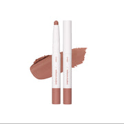 ProtoClinical k-beauty ETUDE Reborn Maker Over Lip 1g soft rosy lip swatch in a diamond shape with pale blue and white side shading