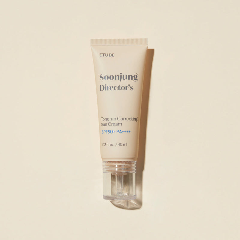 ProtoClinical k-beauty ETUDE Soonjung Director's Tone-up Cream SPF50+/PA++++ 40ml shown as a single tone-up cream package on a clean white background