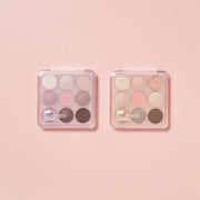 ProtoClinical k-beauty ETUDE Whipping Play Color Eyes 11.75g single rectangular eyeshadow palette on a soft peach background with two deeper brown pans visible