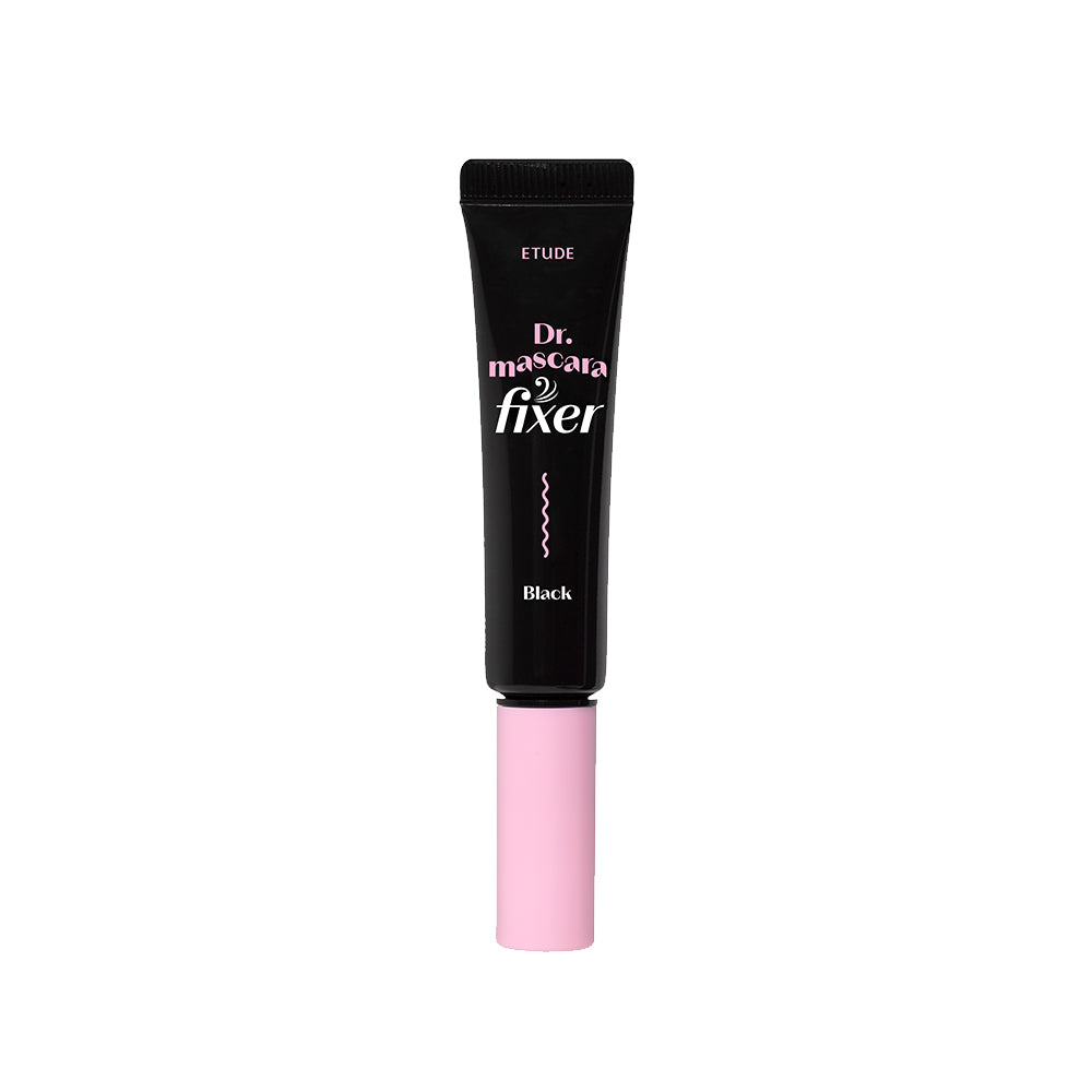 ProtoClinical k-beauty ETUDE Dr.Mascara Fixer 6g single upright mascara fixer tube on a white background with soft beige side bars