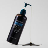 ProtoClinical k-beauty NATURE REPUBLIC Black Bean Anti Hair Loss Root Shampoo 520ml single upright dark shampoo bottle on a light background.