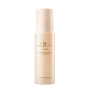 ProtoClinical k-beauty NATURE REPUBLIC Snail Solution Emulsion 120ml abstract beauty graphic with a soft beige vertical band on a pale background.