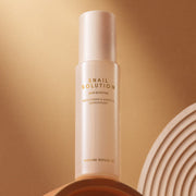 ProtoClinical k-beauty NATURE REPUBLIC Snail Solution Skin Booster 130ml warm beige product graphic with a pale vertical center and tan side shading