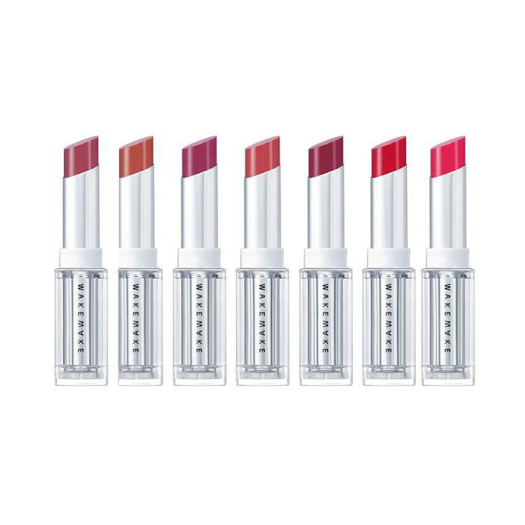 ProtoClinical k-beauty WAKEMAKE Dewy Gel Glaze Stick square product graphic with pale lavender horizontal bands and a light white background