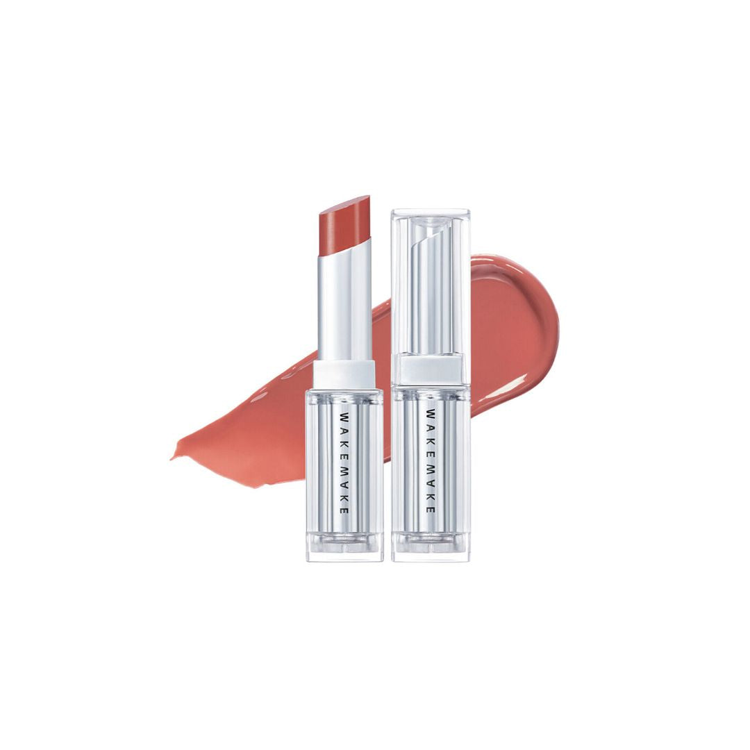 ProtoClinical k-beauty WAKEMAKE Dewy Gel Glaze Stick square shade graphic with nude beige tones and a light product layout