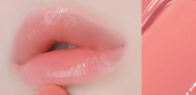ProtoClinical k-beauty WAKEMAKE Dewy Gel Glaze Stick wide horizontal shade swatch graphic with peach and rose product panels