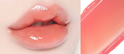 ProtoClinical k-beauty WAKEMAKE Dewy Gel Glow Tint wide horizontal lip tint swatch graphic with pink and rose panels