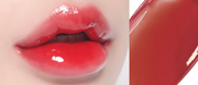 ProtoClinical k-beauty WAKEMAKE Dewy Gel Glow Tint wide horizontal lip tint swatch graphic with mauve and berry-pink panels