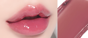 ProtoClinical k-beauty WAKEMAKE Dewy Gel Glow Tint wide horizontal lip tint swatch graphic with soft nude and rose panels