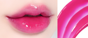 ProtoClinical k-beauty WAKEMAKE Dewy Gel Glow Tint wide horizontal lip tint swatch graphic with muted mauve and pink panels