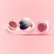 ProtoClinical k-beauty WAKEMAKE Over Blurring Pot square pot shade graphic with muted rose and neutral beige panels on a light background