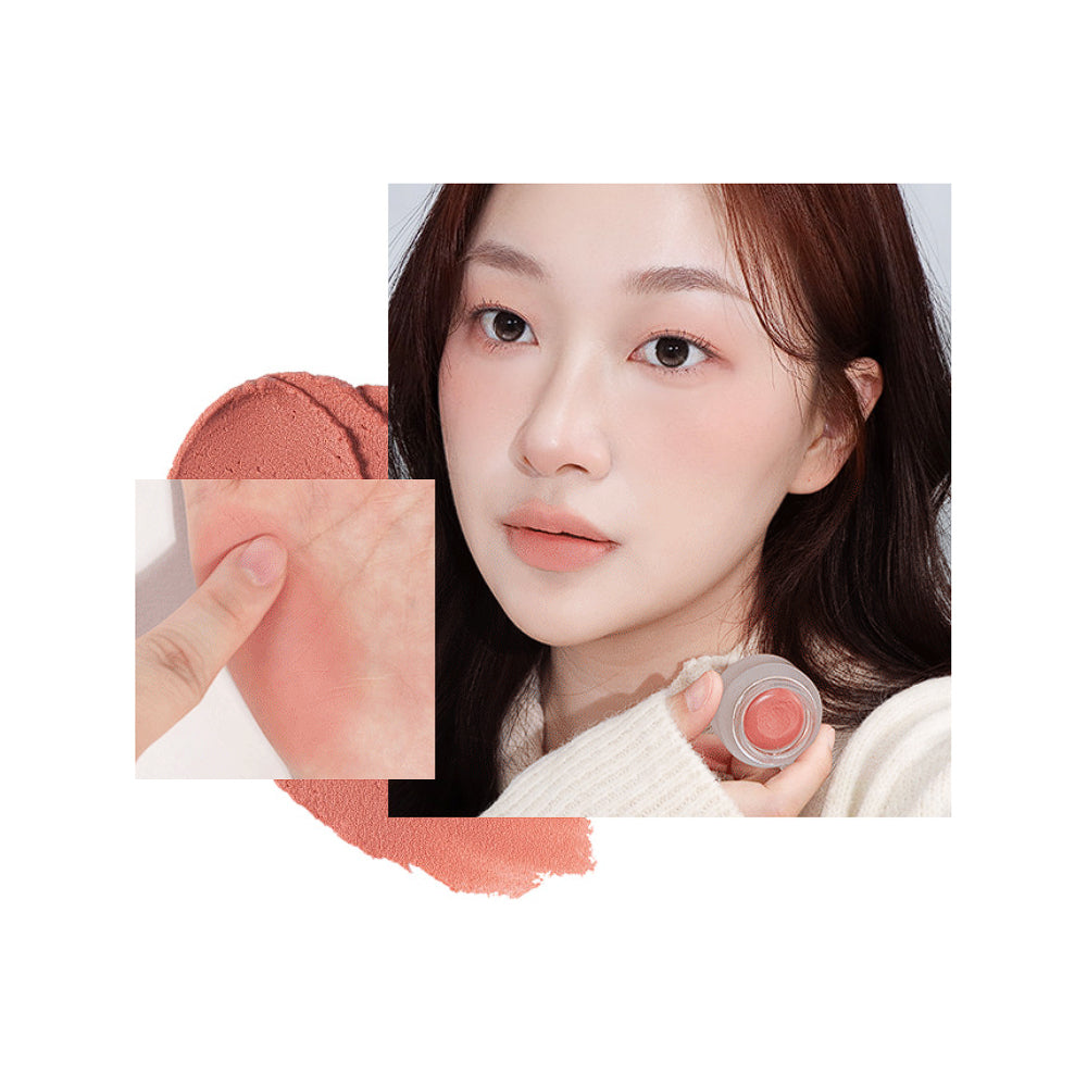 ProtoClinical k-beauty WAKEMAKE Over Blurring Pot square pot shade graphic with warm terracotta-pink blocks and a light background