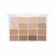 ProtoClinical k-beauty WAKEMAKE Soft Blurring Eye Palette 14g (#01~#12) single front-facing rectangular carton package in warm peach and taupe tones centered on a white background