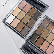 ProtoClinical k-beauty taupe beauty product silhouette with a dark charcoal top on a pale background.