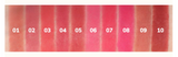 ProtoClinical k-beauty WAKEMAKE Velvet Blurring Matte Stick wide horizontal shade graphic with pink and beige swatch panels