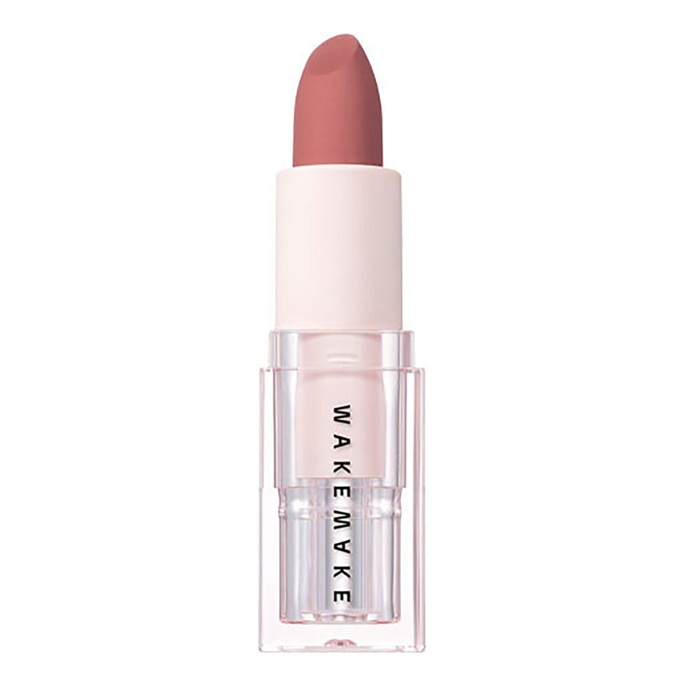 ProtoClinical k-beauty WAKEMAKE Velvet Blurring Matte Stick square matte lipstick detail graphic with pale lavender and neutral panels