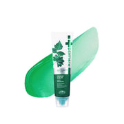 ProtoClinical k-beauty DENTISTE Anti-Cavity Toothpaste 100g single angled green toothpaste package on a white and mint background.