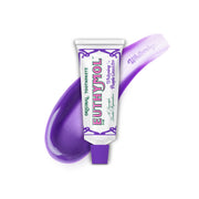 ProtoClinical k-beauty EUTHYMOL Whitening Purple Toothpaste 106g single toothpaste tube centered over a bold purple swatch with a purple cap on a white background