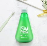 ProtoClinical k-beauty PERIOE PUMPING HERB 285g(BAD BREATH CARE) close-up pump toothpaste bottle with herb label details on a white background
